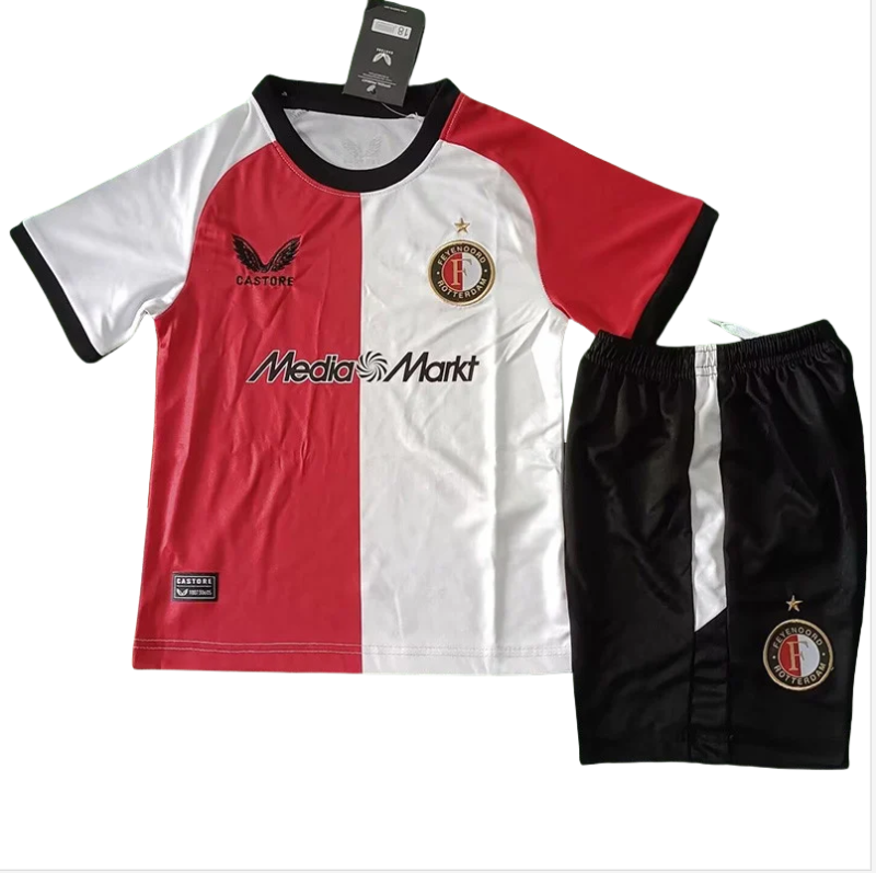 24-25 Feyenoord Home Kids Soccer Jersey