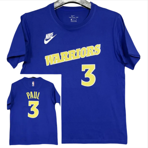 T259 WARRIORS PAUL #3 Blue High Quality Casual T-Shirt