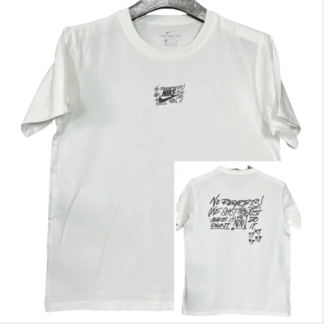 T258 NK White High Quality Casual T-Shirt