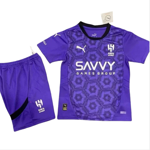 24-25 Al-Hilal Third Kids Soccer Jersey