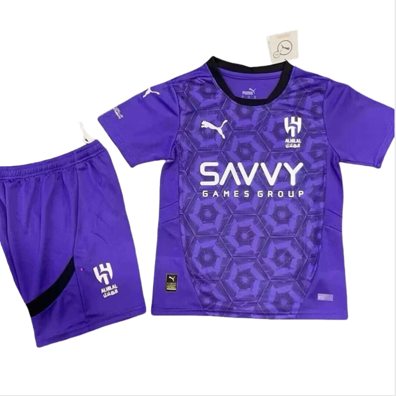 24-25 Al-Hilal Third Kids Soccer Jersey