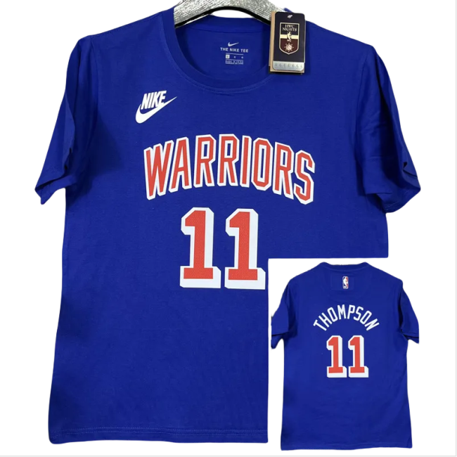 T229 WARRIORS THOMPSON #11 Blue High Quality Casual T-Shirt