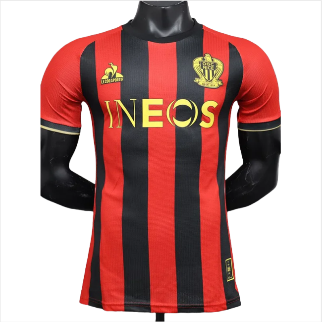 24-25 OGC Nice Home Player Version Soccer Jersey