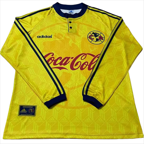 1998-1999 Club America Home Long Sleeve Retro Soccer Jersey