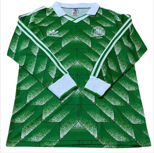 1990 Germany Away Long Sleeve Retro Soccer Jersey