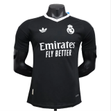 24-25 Real Madrid  Black Goalkeeper Player Version Soccer Jersey