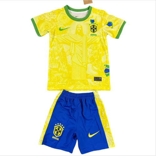 24-25 Brazil Yellow Special Edition Kids Soccer Jersey