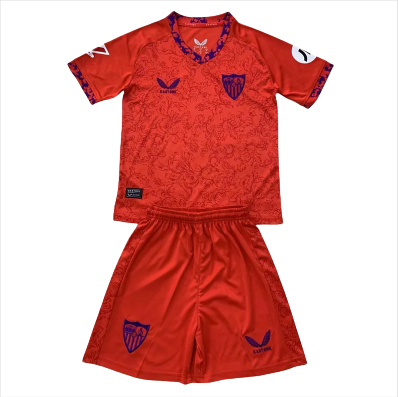 24-25 Sevilla Away Kids Soccer Jersey