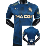 24-25 Marseille Away Player Version Soccer Jersey (Print all Sponsor)