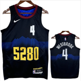 23-24 Nuggets WESTBROOK #4 Black City Edition Top Quality Hot Pressing NBA Jersey