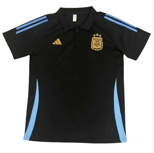 24-25 Argentina Black Polo Short Sleeve