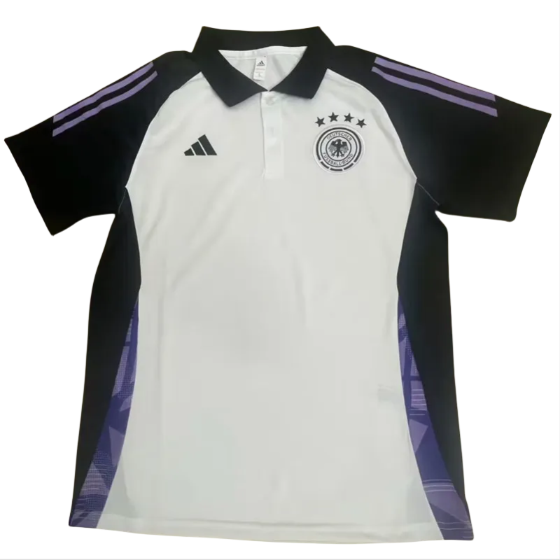 24-25 Germany White Polo Short Sleeve