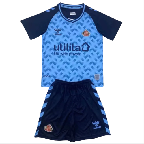 24-25 Sunderland Blue GoalKeeper Kids Soccer Jersey