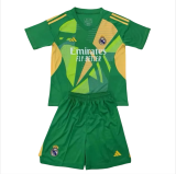 24-25  Real Madrid Green GoalKeeper Kids Soccer Jersey