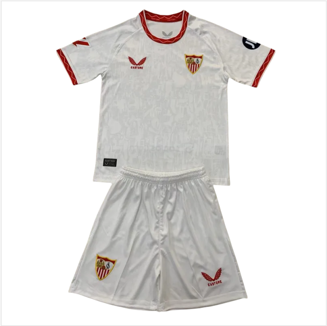 24-25 Sevilla Home Kids Soccer Jersey