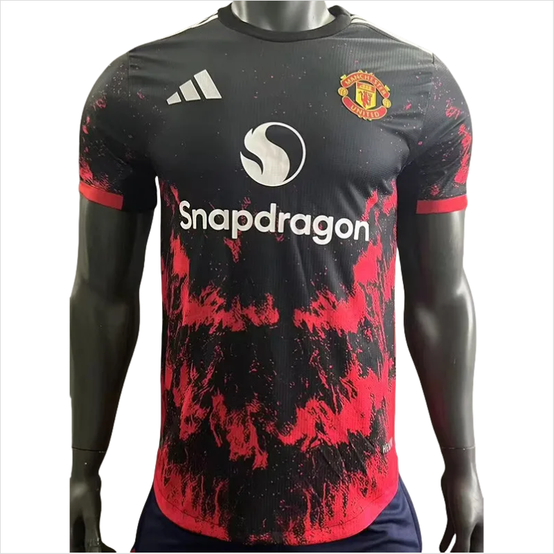 24-25 Man Utd Black Red Special Edition Player Version Soccer Jersey