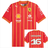 2024 F1 Ferrari #16 Red Racing Suit