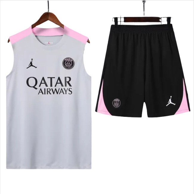 24-25 PSG Grey Vest Short traning suit