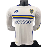 24-25 Boca Juniors Away Long Sleeve Player Version Soccer Jersey