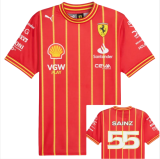 2024 F1 Ferrari #55 Red Racing Suit