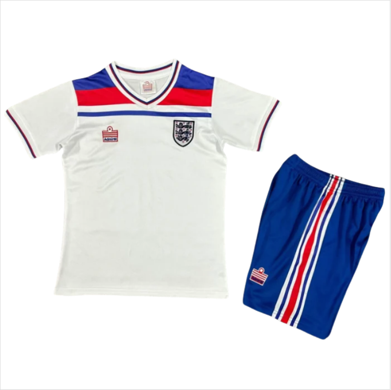 1982 England Home Kids Retro Soccer Jersey