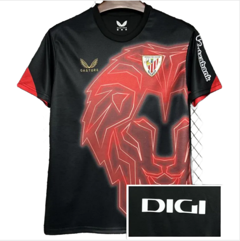 24-25 Bilbao Black Red Training Shirts