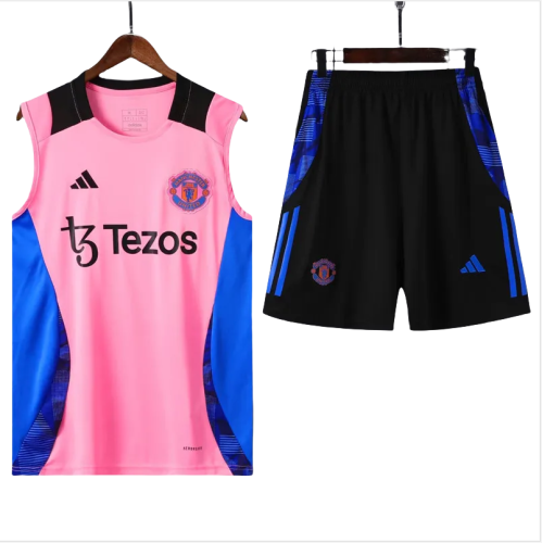 24-25 Man Utd Pink Tank top and shorts suit