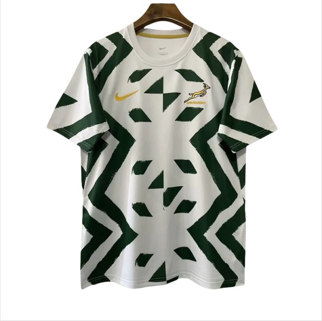 2024 South Africa White Green Rugby Jersey