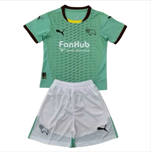 24-25 Derby County Away Kids Soccer Jersey