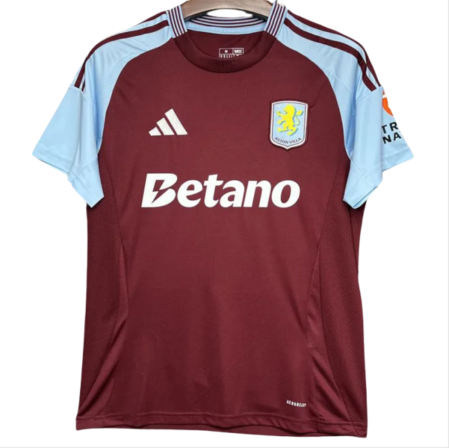 24-25 Aston Villa Home Fans Soccer Jersey