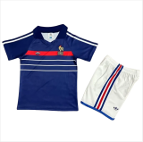 1984-1986 France Home Kids Retro Soccer Jersey
