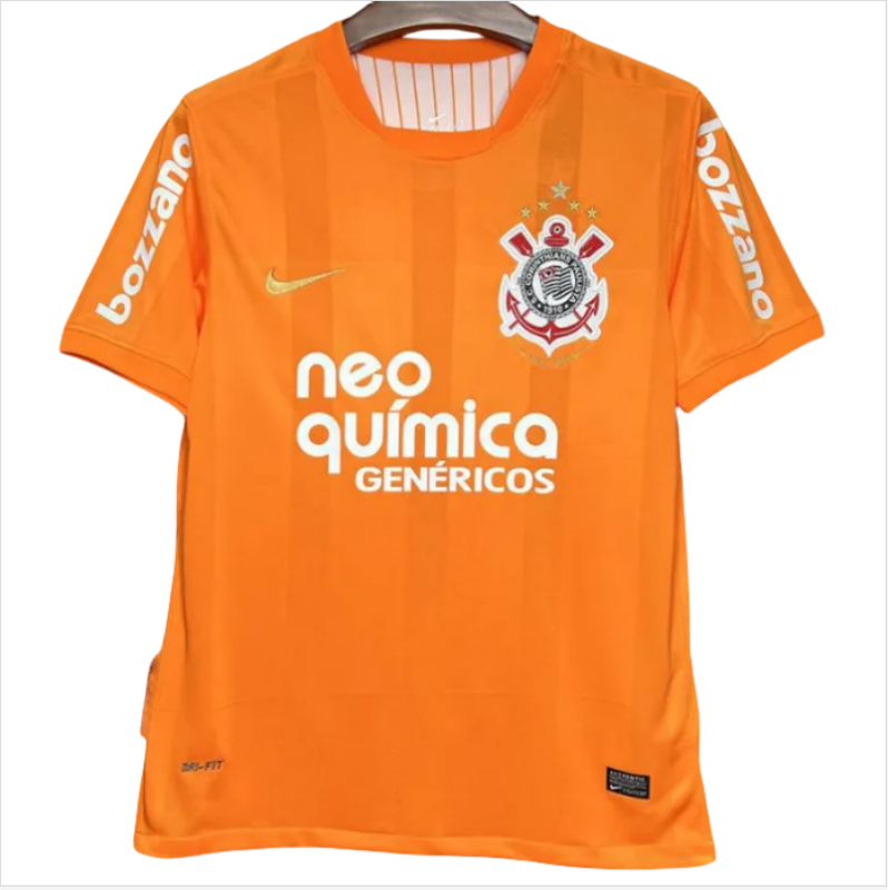 2010 Corinthians Orange Retro Soccer Jersey