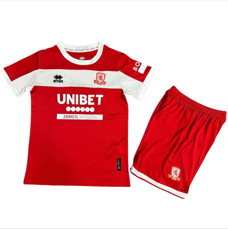 24-25 Middlesbrough Home Kids Soccer Jersey