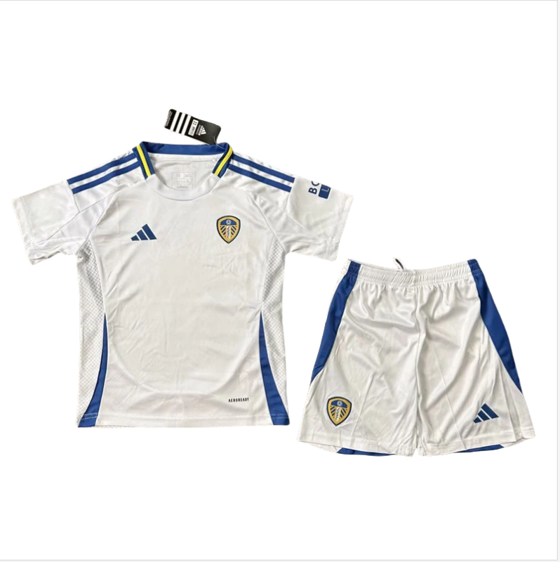 24-25 Leeds United Home Kids Soccer Jersey