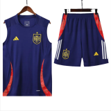 24-25 Spain Royal blue Tank top and shorts suit