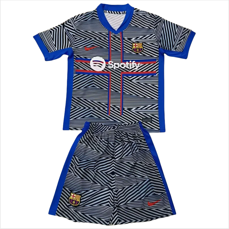24-25 Mens Barcelona Grey Special Edition Kids Soccer Jersey