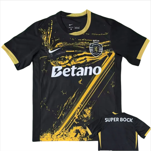 24-25 Sporting Lisbon Black Special Edition Fans Soccer Jersey