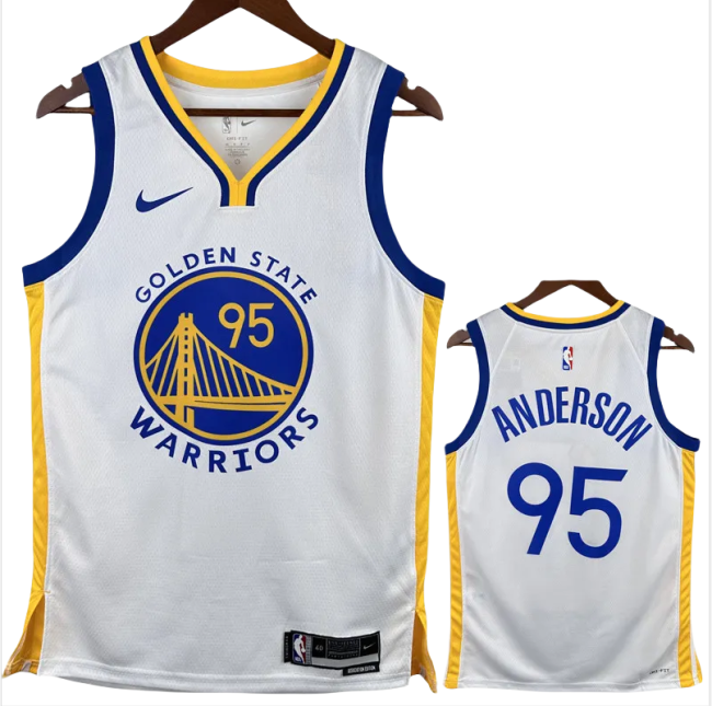22-23 WARRIORS ANDERSON #95 White Top Quality Hot Pressing NBA Jersey