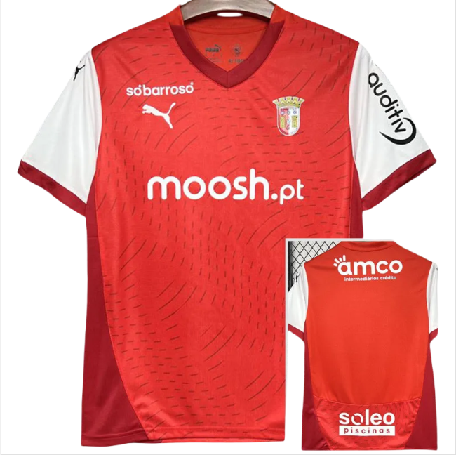 24-25 Braga Home Fans Soccer Jersey