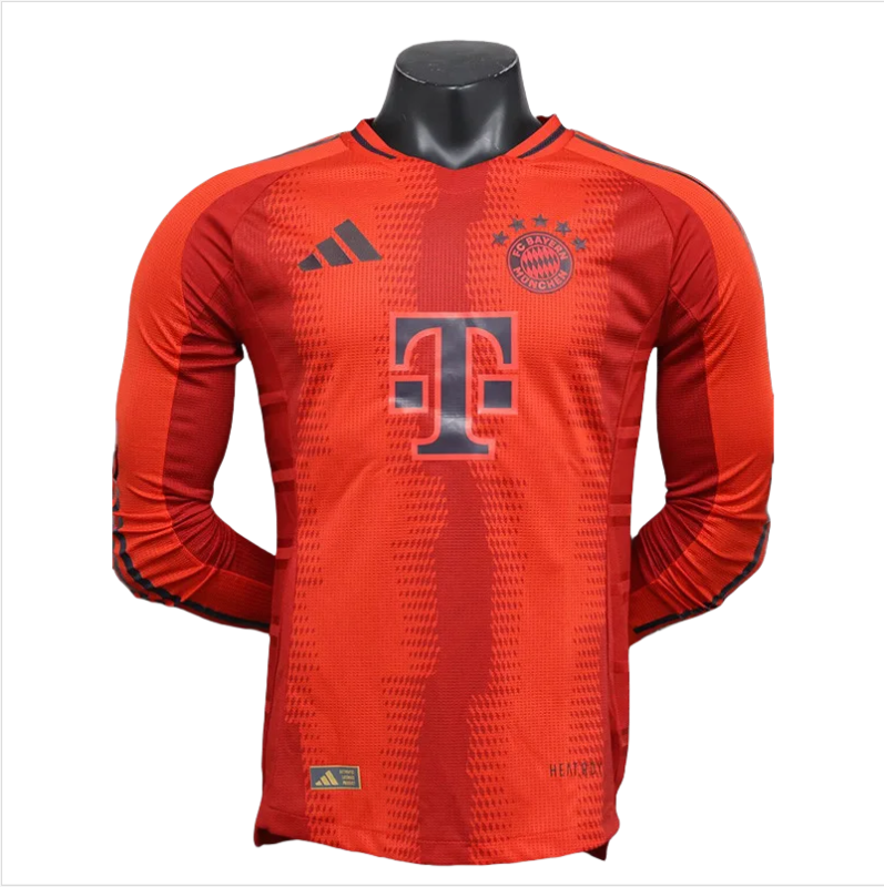 24-25 Bayern Home Long Sleeve Player Version Soccer Jersey