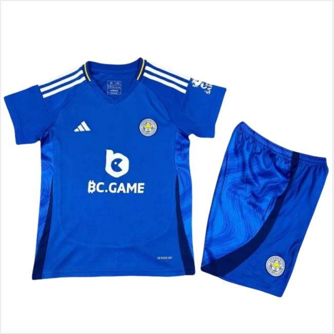 24-25 Leicester City Home Kids Soccer Jersey