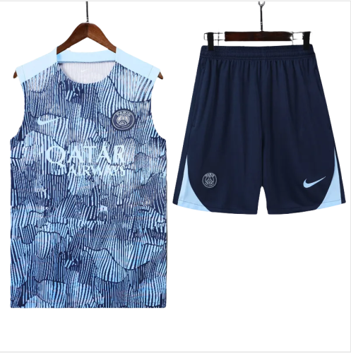 24-25 PSG Light blue Vest Short traning suit