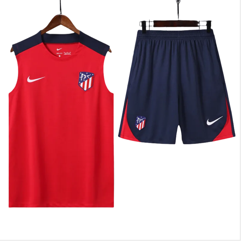 24-25  Atletico Madrid  Red Tank top and shorts suit