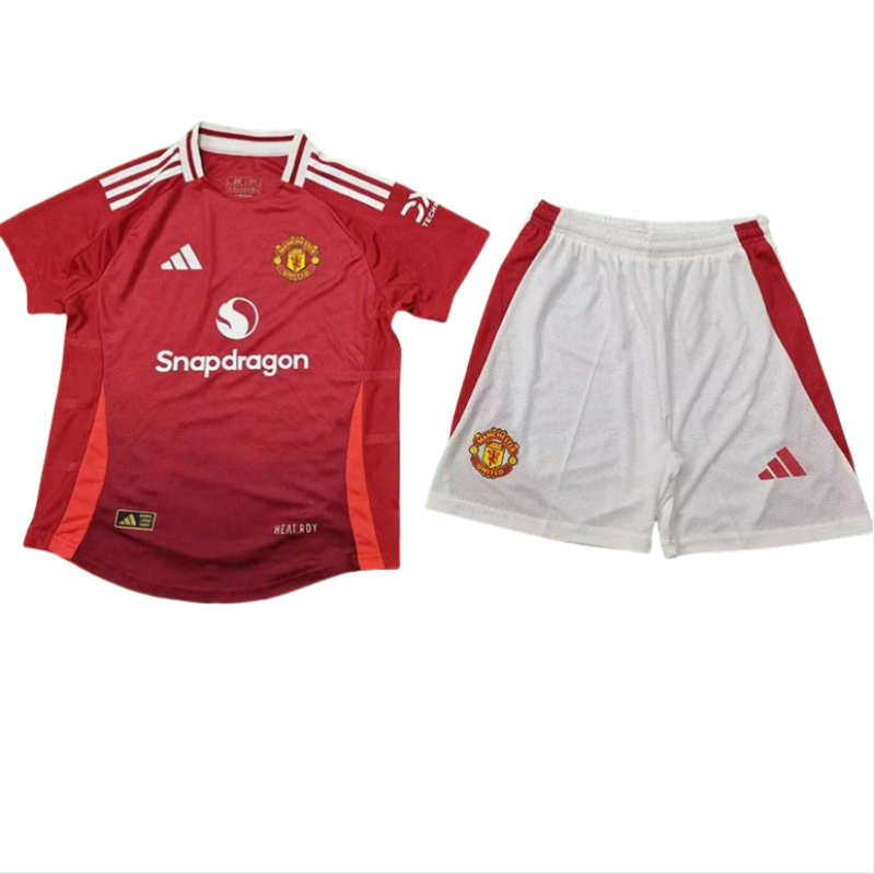 24-25 Man Utd Home Kids Player Version Soccer Jersey