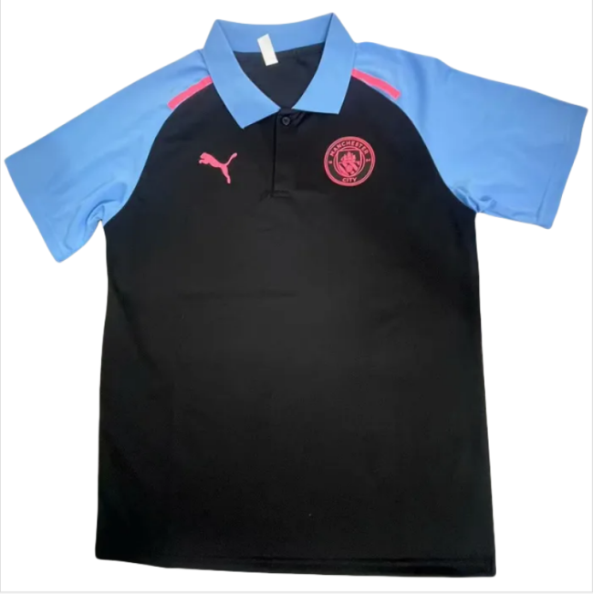 24-25 Man City Black Polo Short Sleeve
