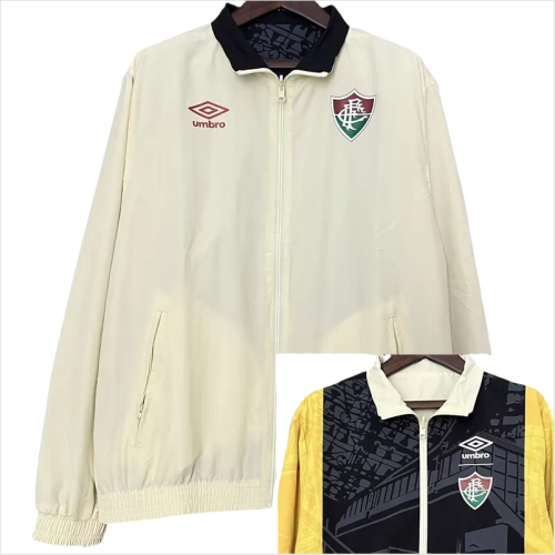 24-25 Fluminense khaki & Black Double Sided Windbreaker