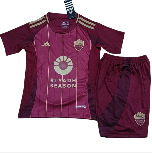 24-25 Roma Home Kids Soccer Jersey