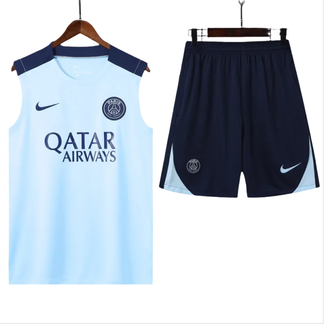 24-25 PSG Light blue Vest Short traning suit