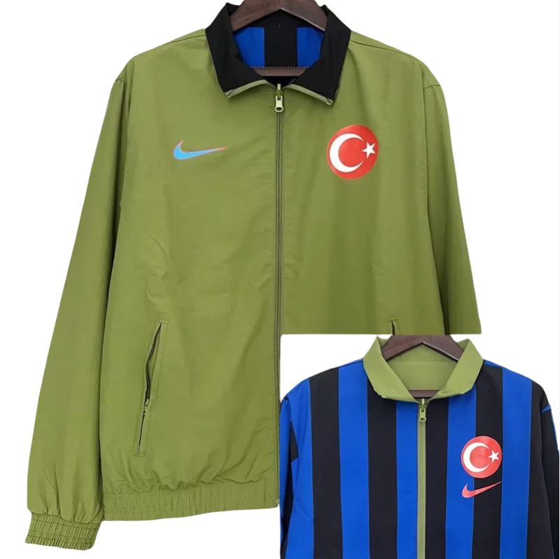 24-25 Turkey Green & Blue Double Sided Windbreaker