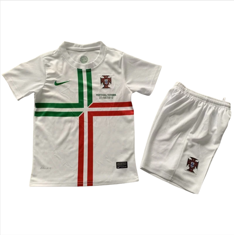 2012 Portugal Away Kids Retro Soccer Jersey